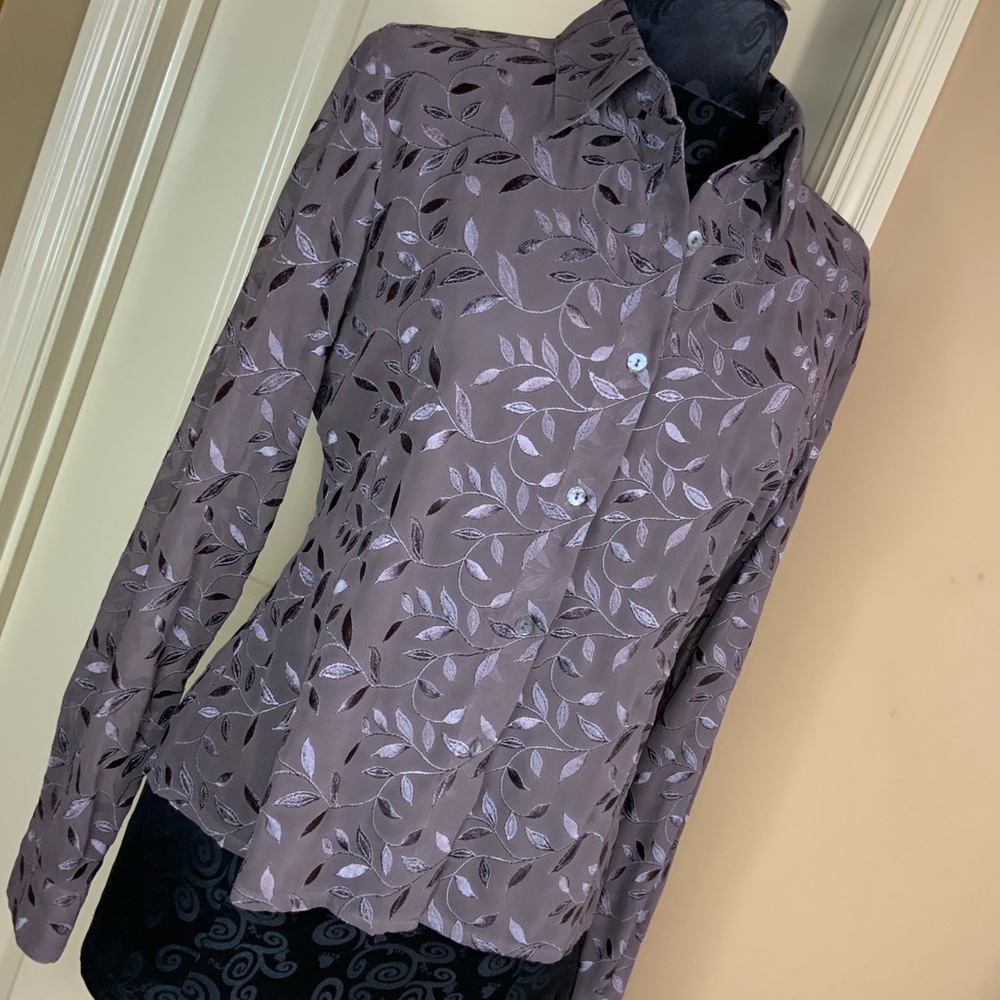 Preview Blouse Button Long Sleeve Sheer #L1